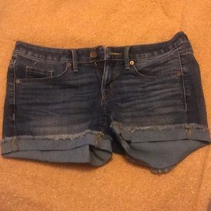 Folded Jean shorts